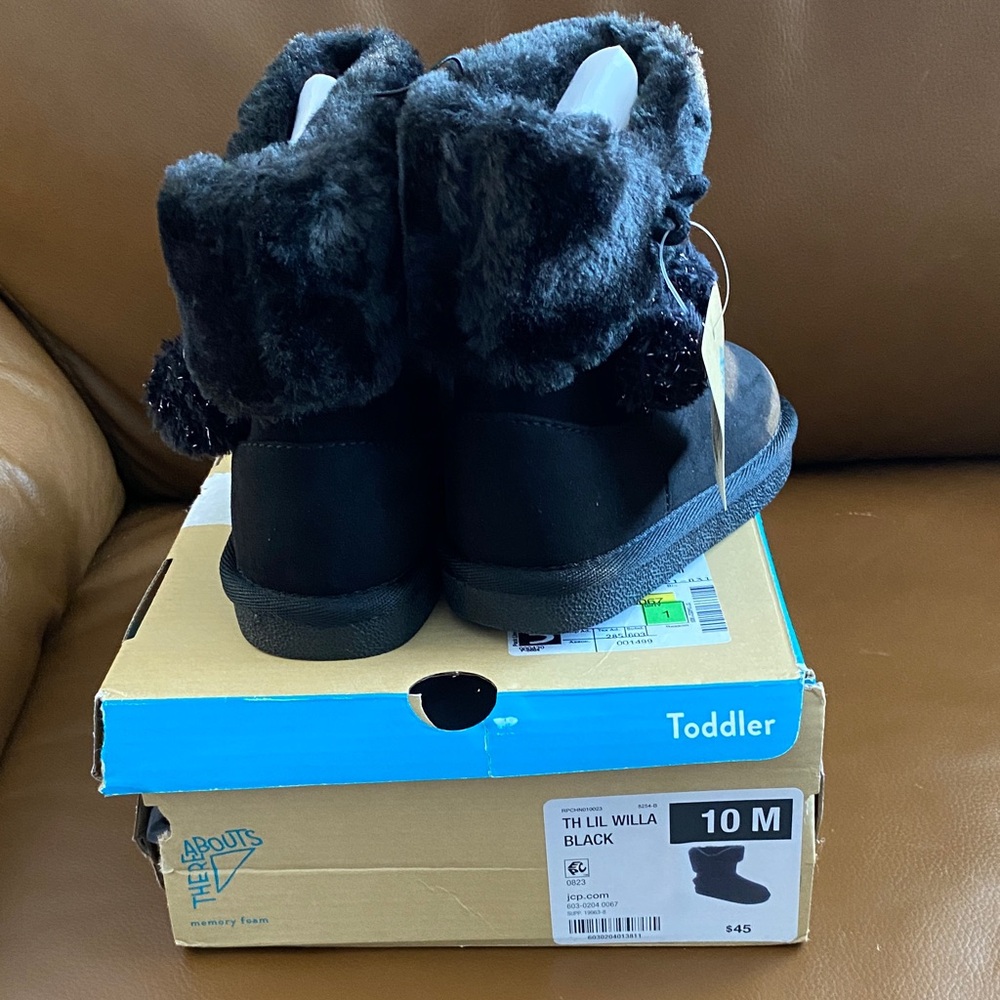 The Abouts Black Toddler Boots